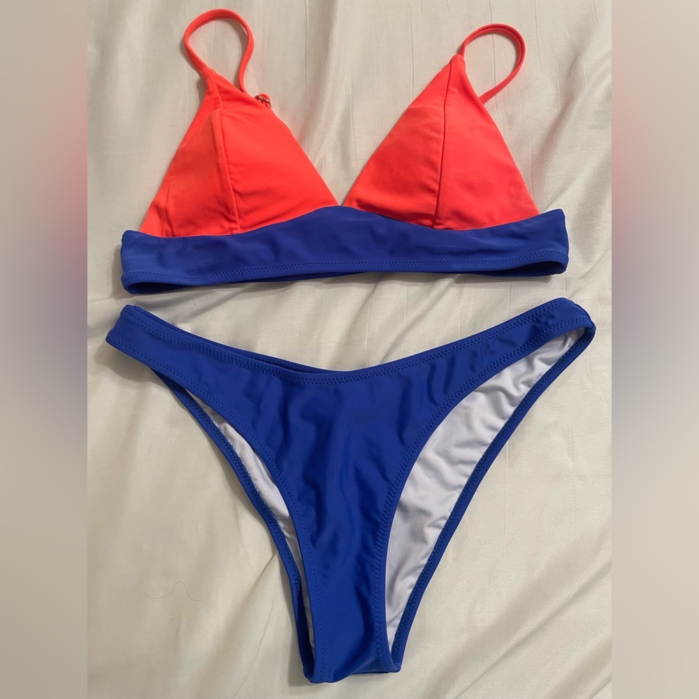 ✨2 for $10✨ Cupshe Orange and Blue Bikini Set